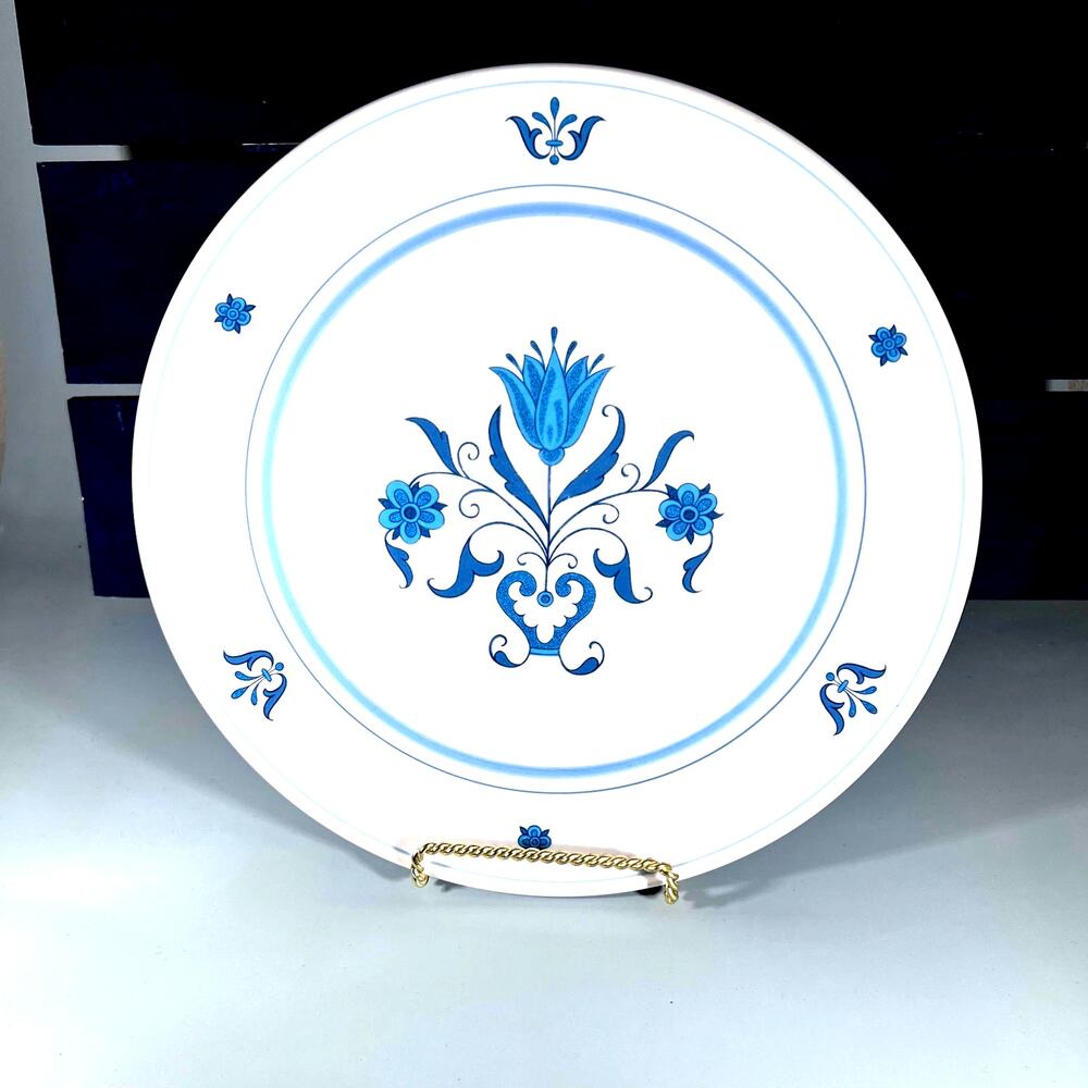 Vintage Progression Noritake Blue Haven Design Dinner Plate 10.25 Inch 7 avail
